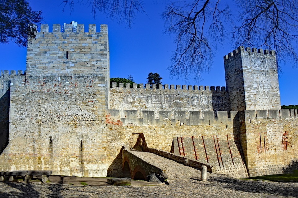里斯本,葡萄牙,圣乔治城堡