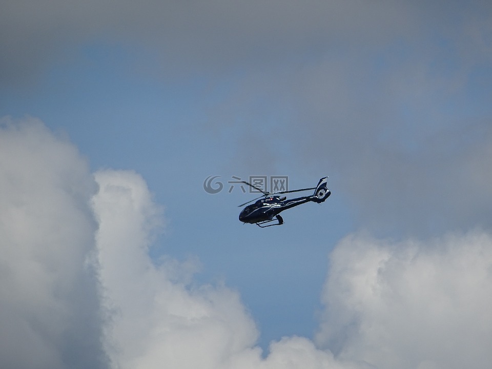 直升机,云,技术