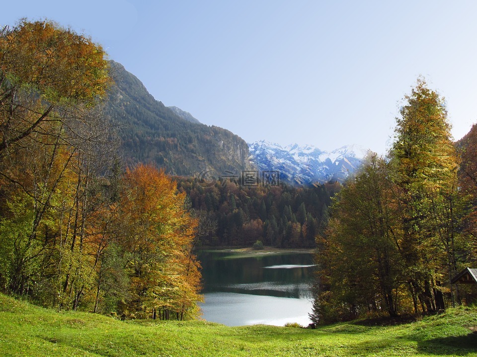 高山,阿尔高,湖