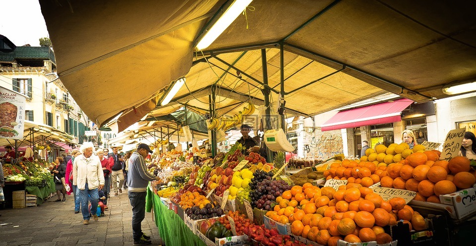 蔬菜市场,水果市场,威尼斯