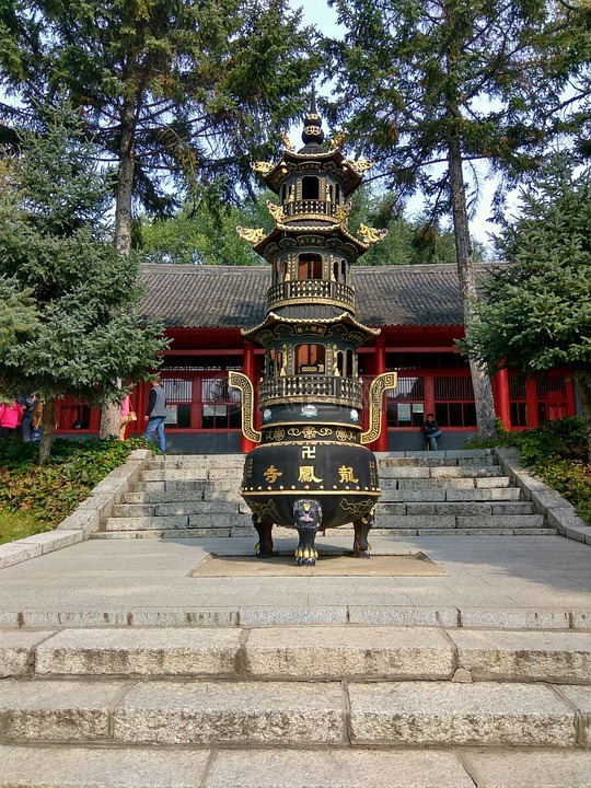 吉林,龙潭山,龙凤寺庙