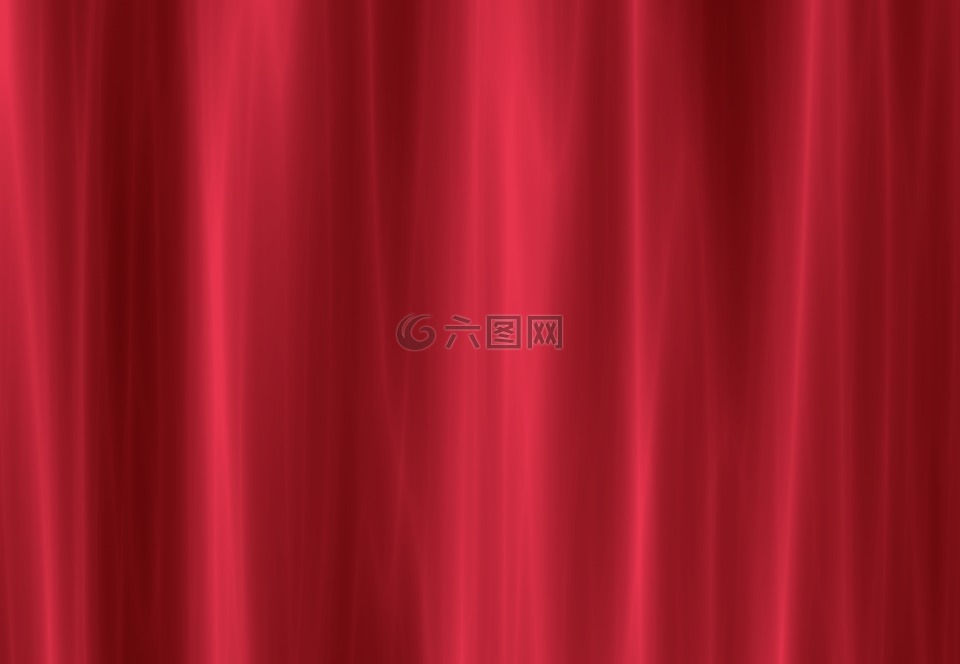 窗帘,红色,红色的帷幕