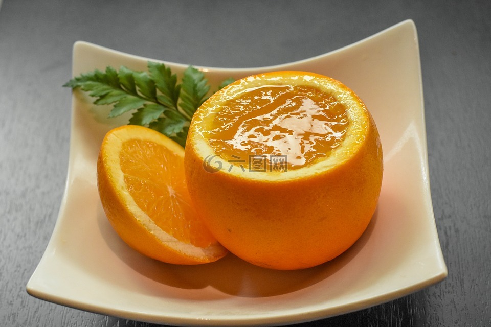 果冻太阳王。,橙色,甜点心