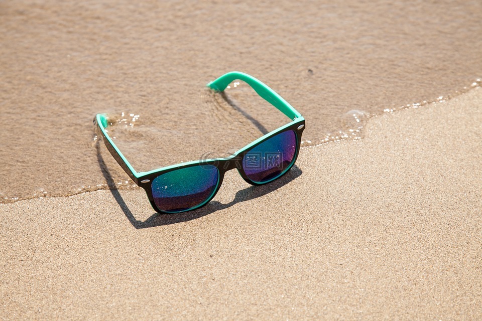 太阳镜,太阳保护,海滩