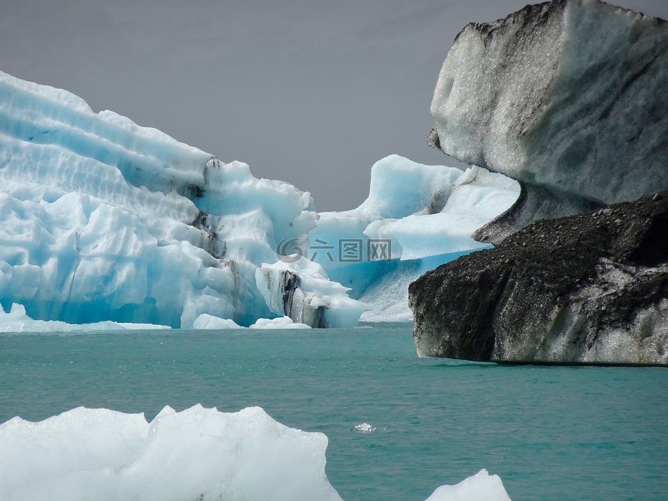 冰岛,冰,环礁湖