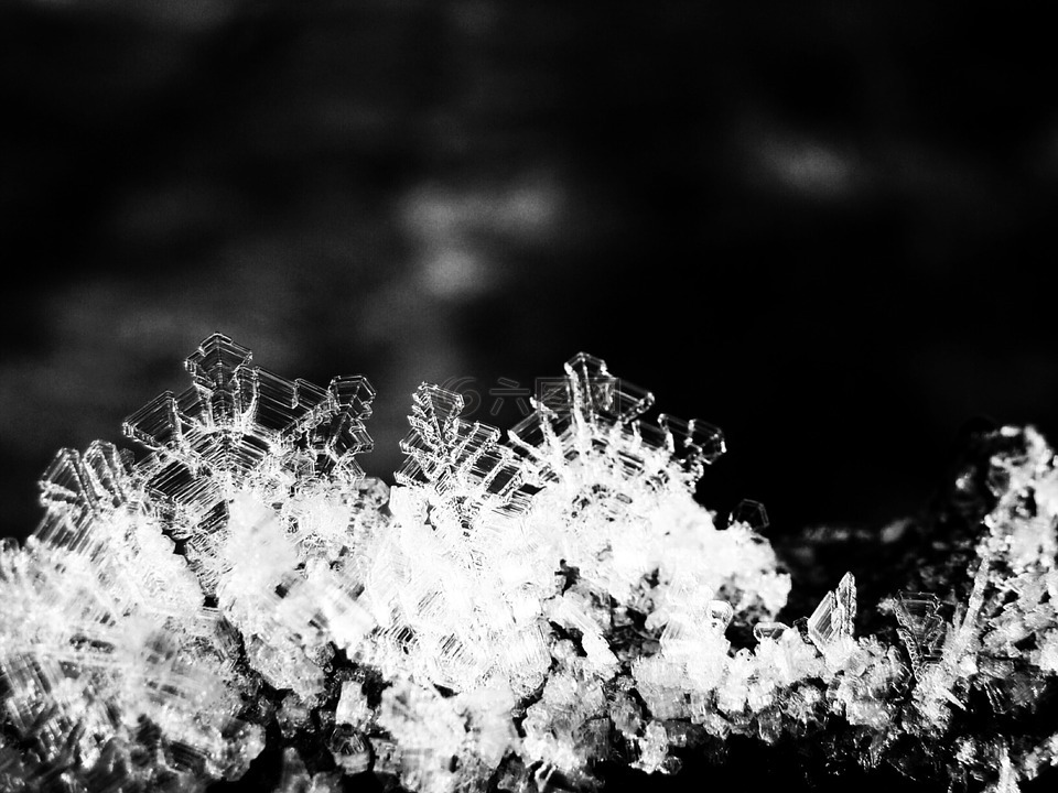 晶体,冰,冬季