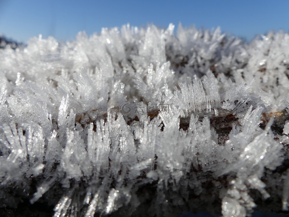 冰晶体,冬天,冰
