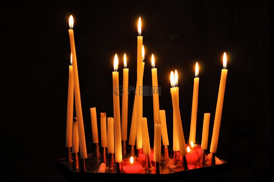 蜡烛,祈祷,宗教古迹