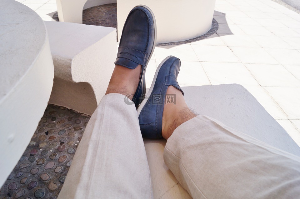 脚,鞋,鞋蓝