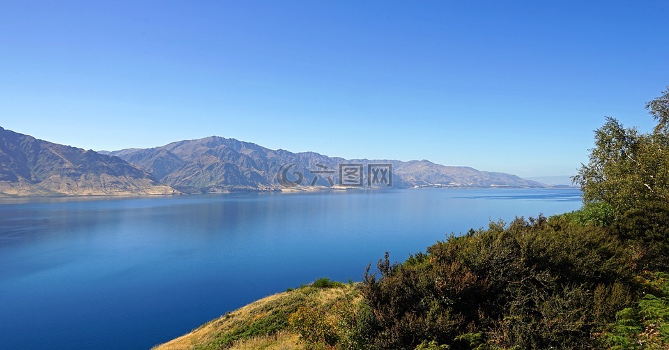 哈威亚湖,新西兰,山
