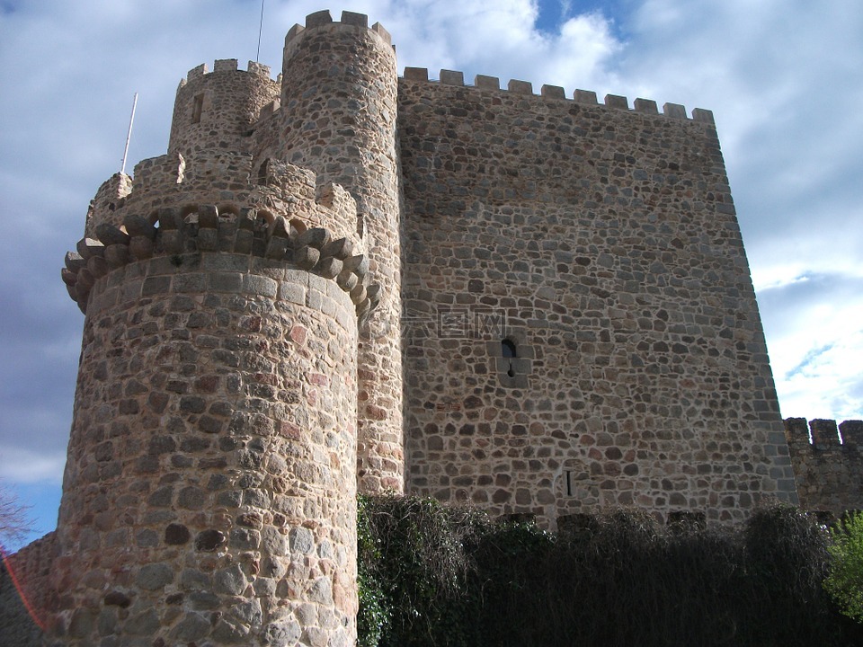 城堡,石头,塔