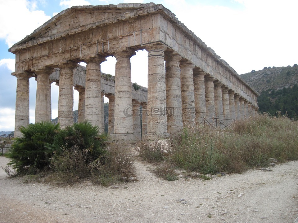 庙,希腊语,柱状