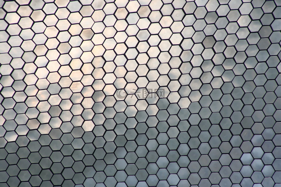 六角,纹理,金属