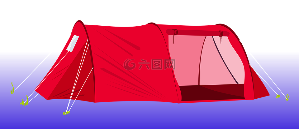 帐篷,露营,红色