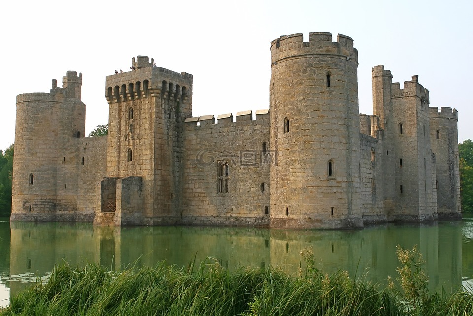 垛,蓝色,bodiam