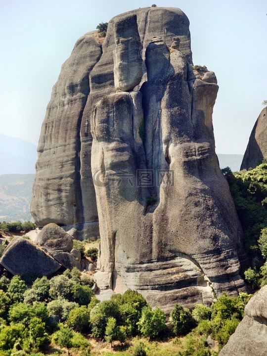 山岩,岩,希腊