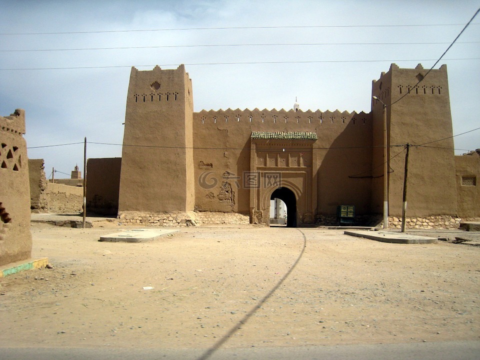 摩洛哥,堡垒,城墙
