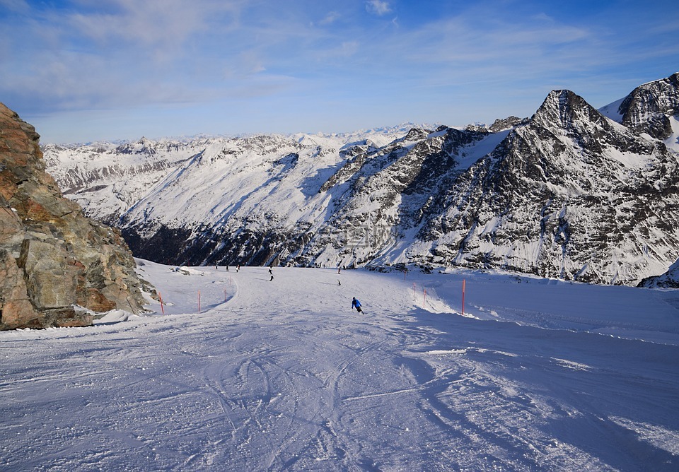 滑雪運行,滑雪坡,滑雪場