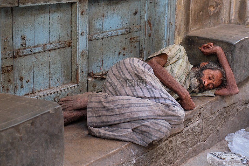 印度,痛苦,贫困
