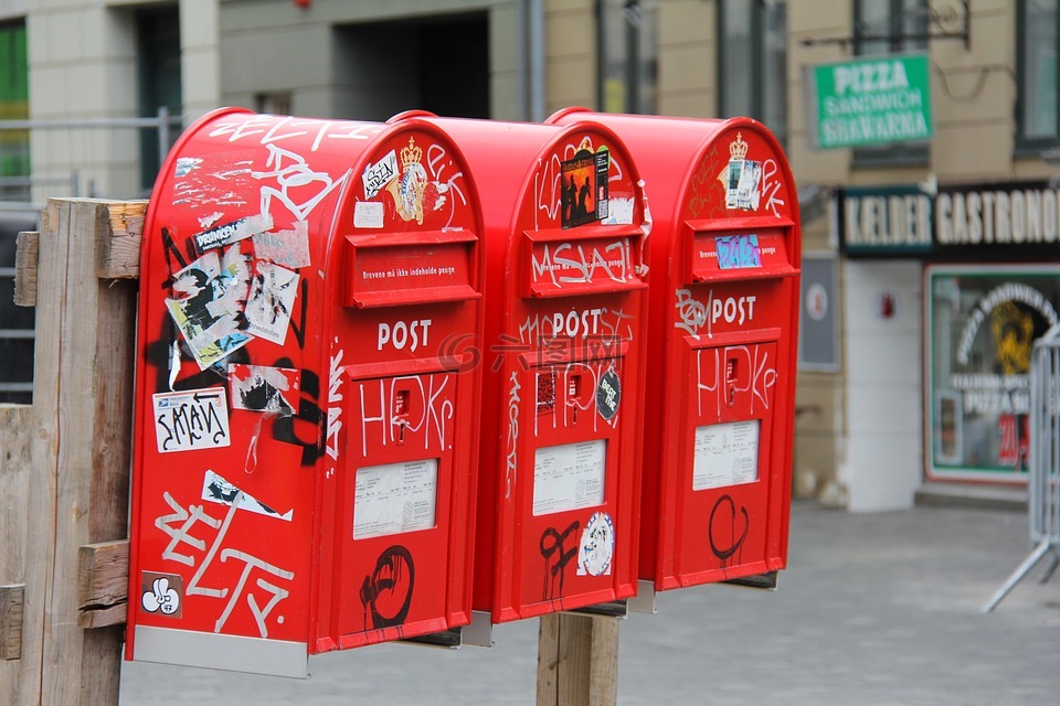 邮政信箱,信箱,红色