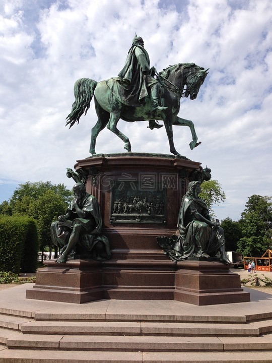 骑马雕像,雕像,青铜器