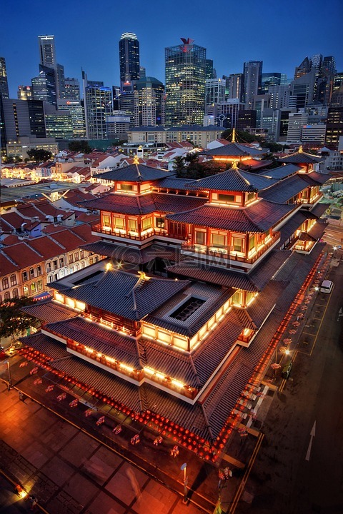 佛牙寺龙华院,新加坡,唐人街