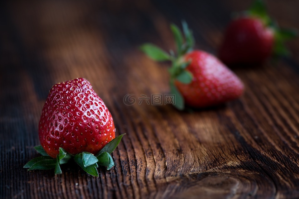 草莓,水果,软水果