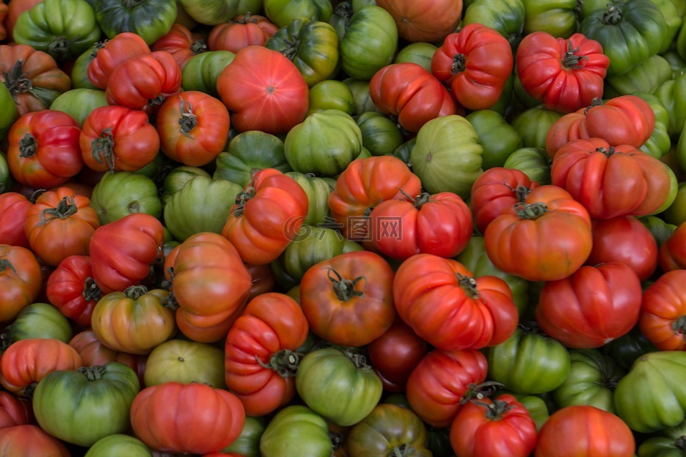 蔬菜,市场摊位,蕃茄