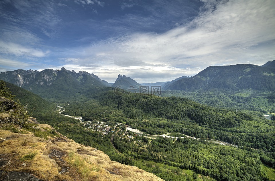 景观,山脉,山