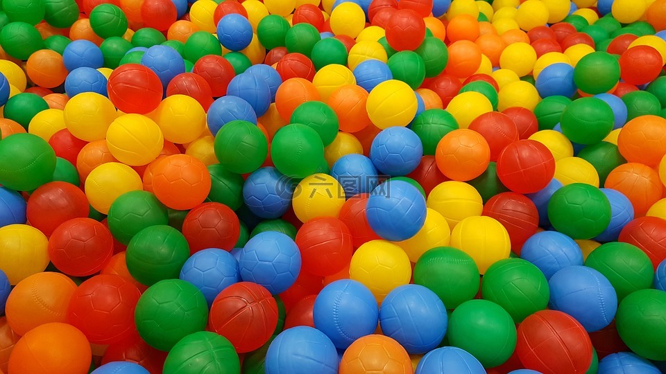 请参见,颜色的球,各种颜色