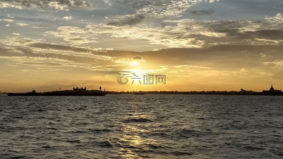 水,太阳,风景