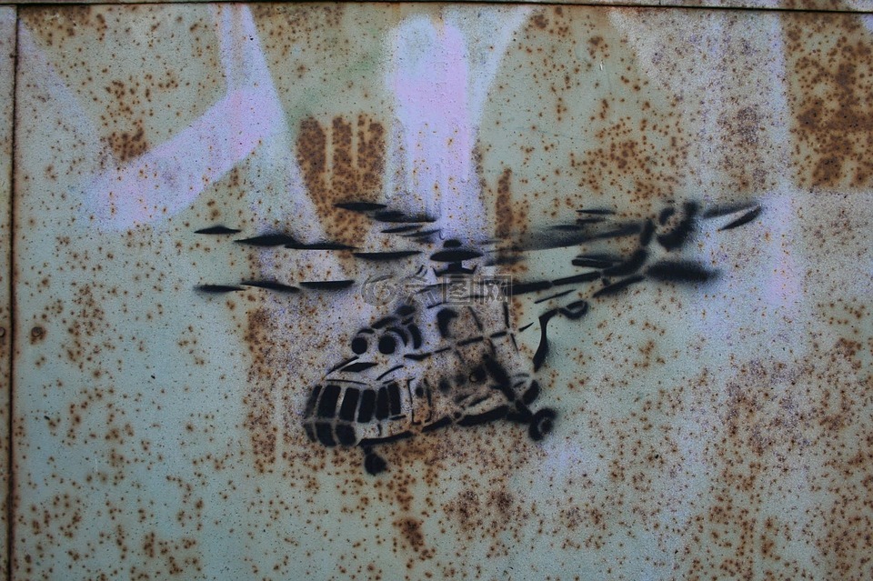 mi-8,直升机,涂鸦