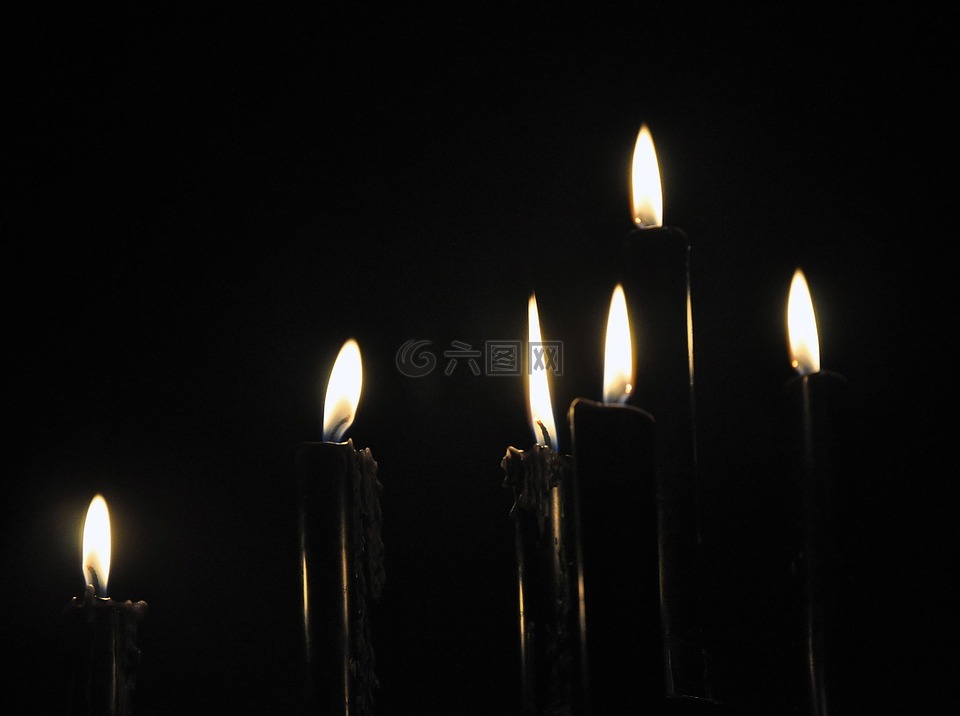 黑蜡烛,黑暗,光