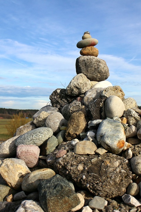 平衡,石头,石头山