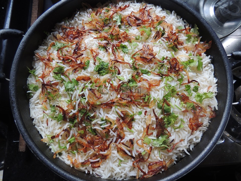 biryani,水稻,食品
