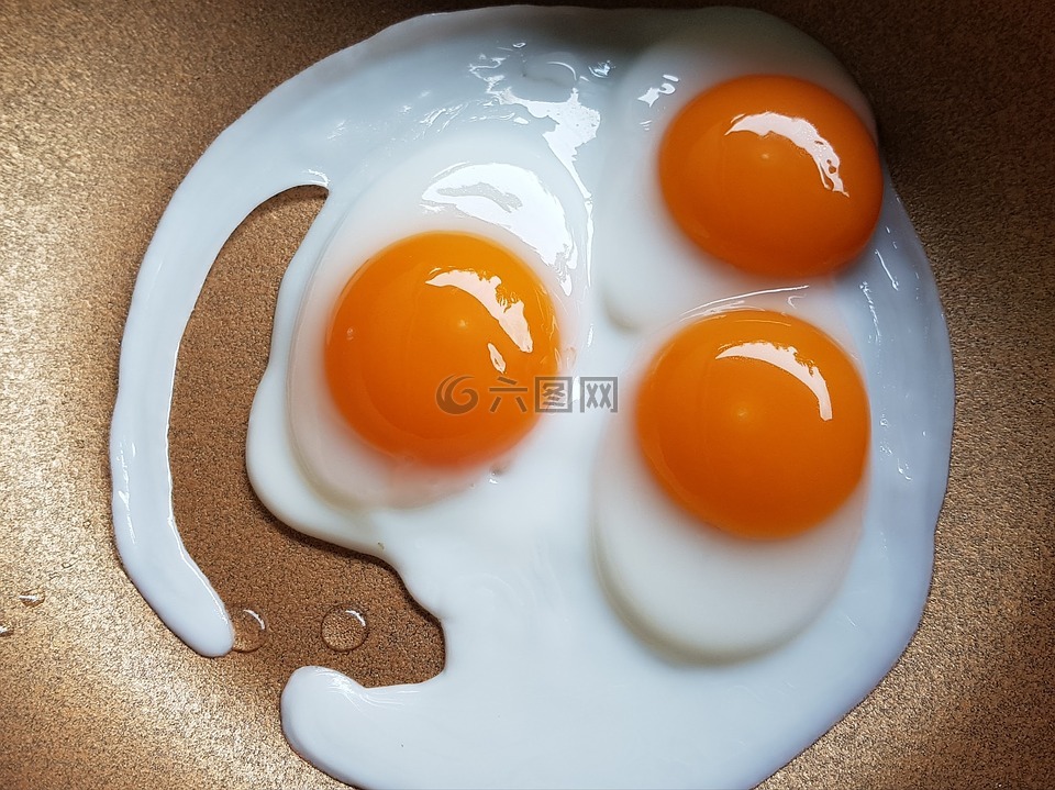 一个煎的鸡蛋。,星蛋,快餐