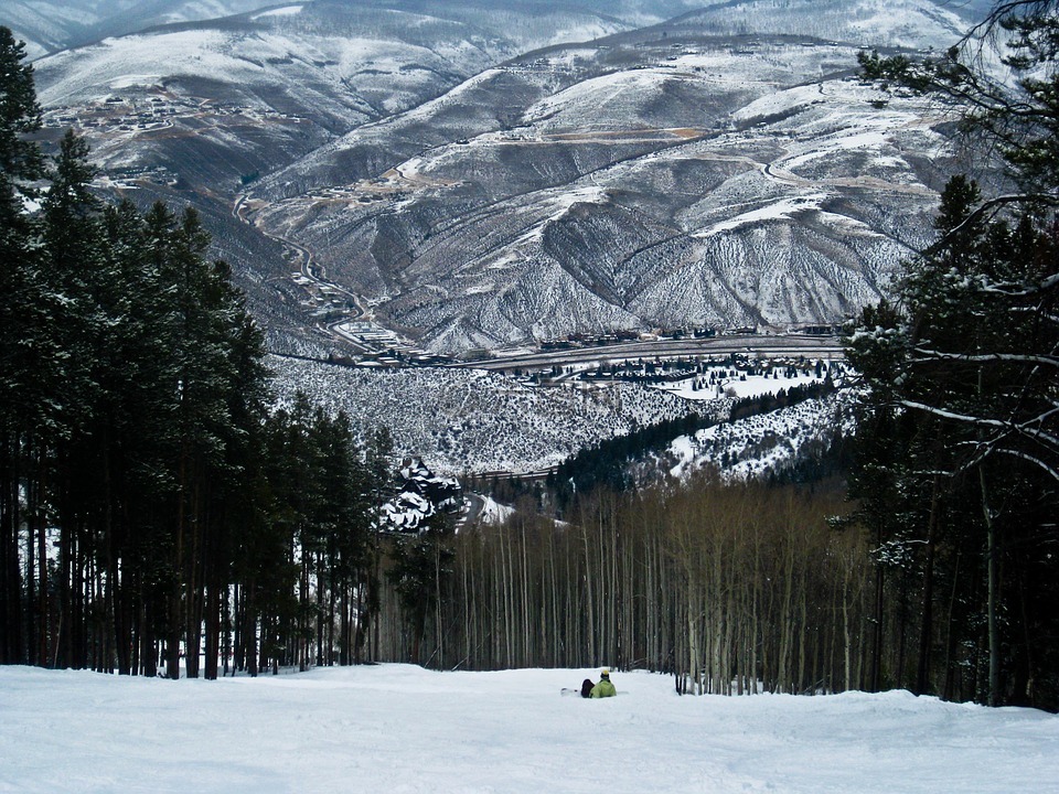 山,雪,滑雪板