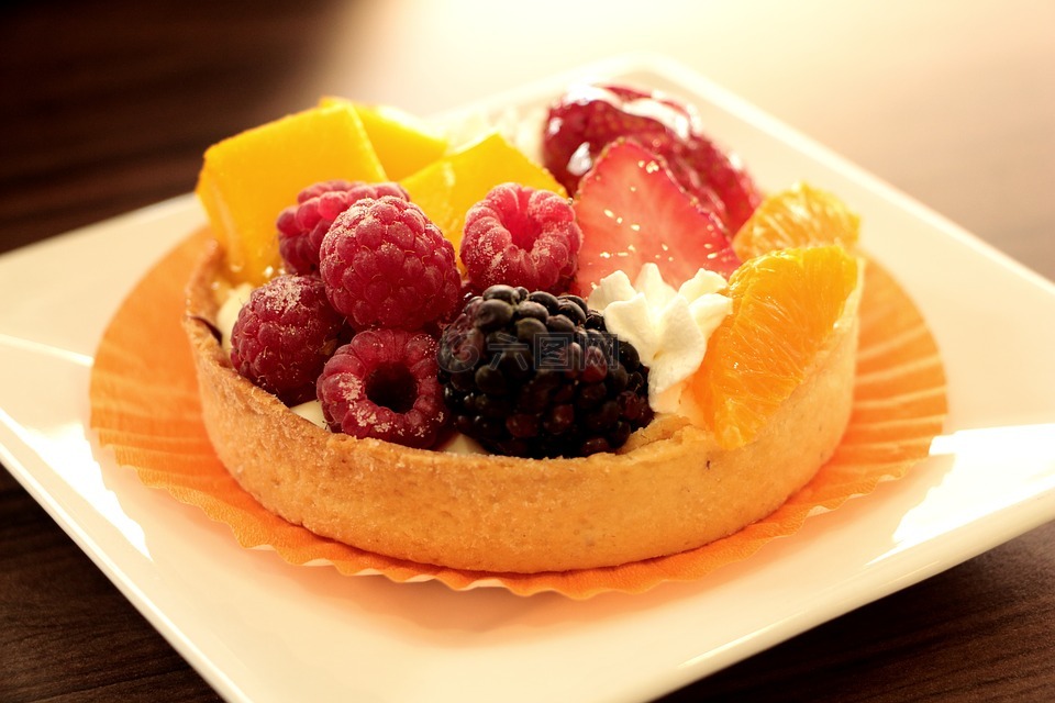 甜点,浆果,水果馅饼