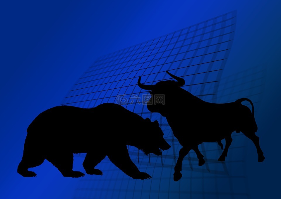 股票交易所,公牛,熊