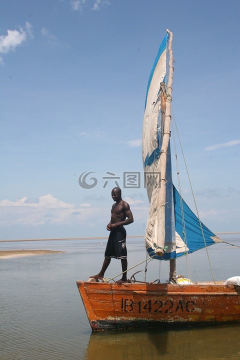 单桅帆船,莫桑比克,船