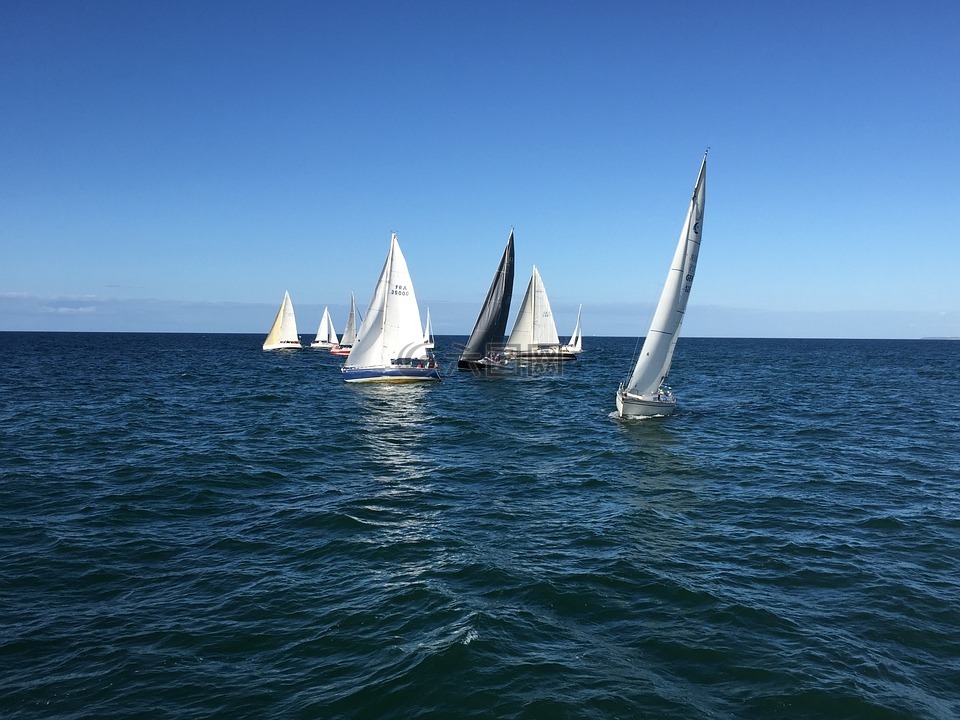 帆,波罗的海,水