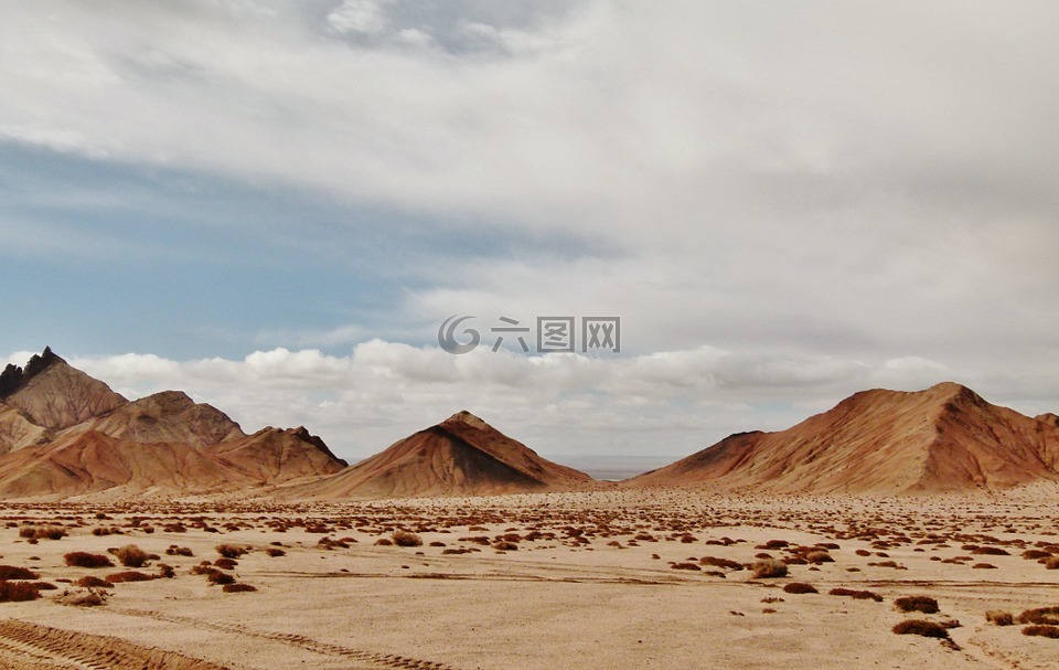 沙漠,沙子,荒山
