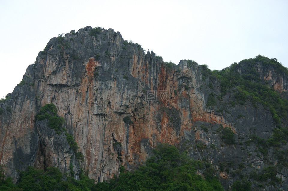 岩,岩层,海滩