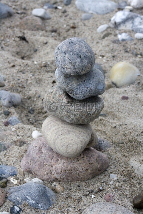 石头,堆积,平衡