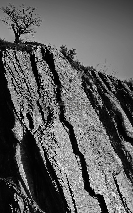 裂缝,地质,板岩