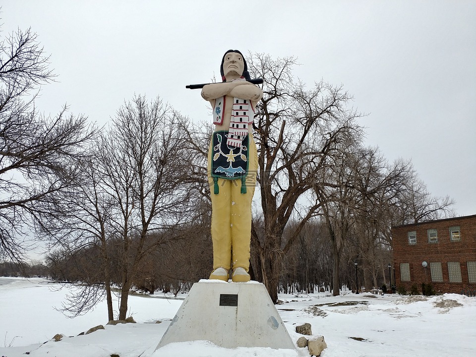 美洲原住民,印度,雕像