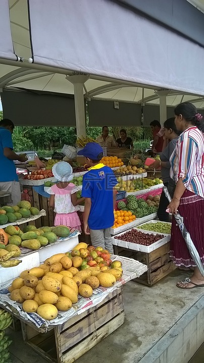 水果摊的斗法,热带水果,市场