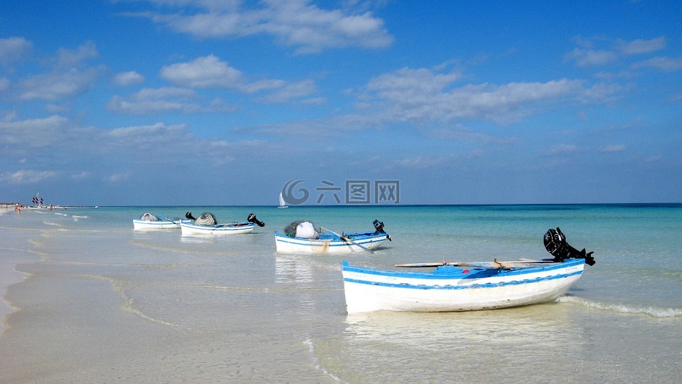 突尼斯,海滩,水