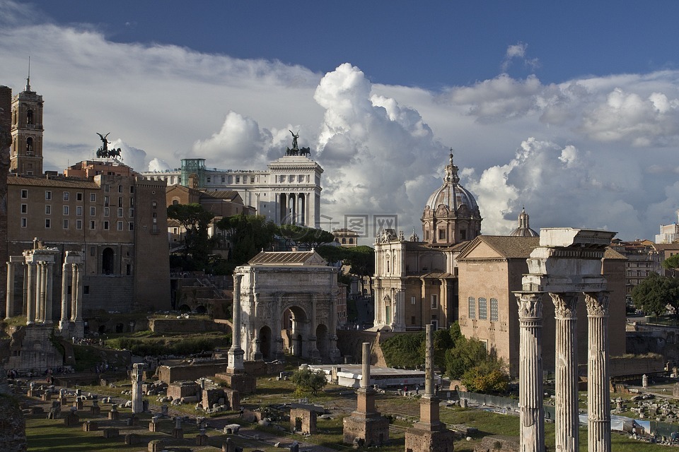 罗马,风暴,城市