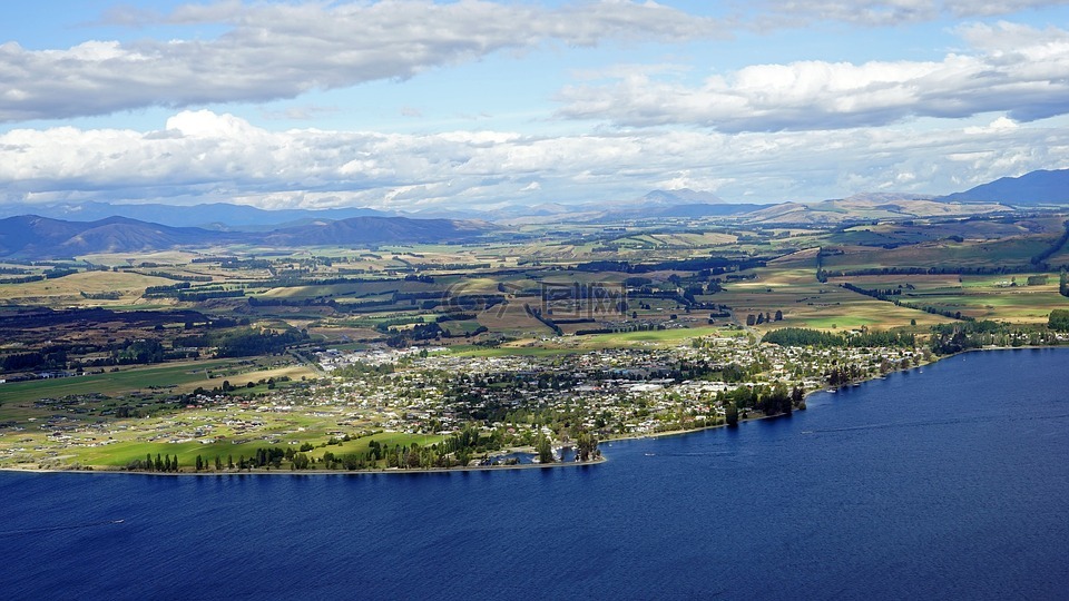 蒂阿瑙,鸟瞰图,新西兰